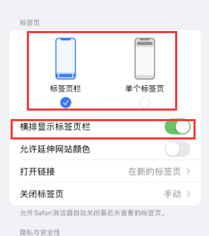 龙游iPhone授权维修分享Safari浏览器如何切换标签栏位置 